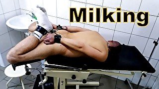 Milking on a gynecological chair