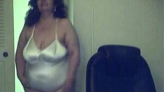 bbw granny in sexy satin body