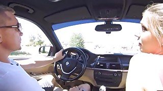 Skinny Petite Babe getting fucked in a Parking Bay