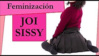 JOI issy con feminizacion - Minifalda y condon CEI