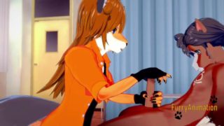 Furry Yaoi Hentai 3D - Horse Luis (Horse) & Naru (Fox) Sex in the nursing