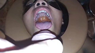 Submissive Stepdaughter in Deep Throat, Pissed and sniffing Cum (03/28/21) Part 2