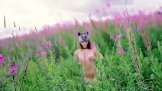 Masked teen delivers a sensual POV blowjob in the outdoors