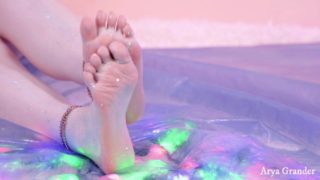 Glitter Foot Fetish Fantasies. Close Up Slowly Relax Video of Feet Pleasure. 4k beautiful erotic.