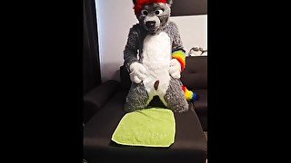 Wolf cum twice in a row (huge cumshot)