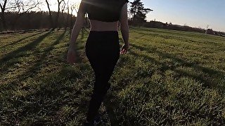 Outdoor Sex in Forest with girl on Public
