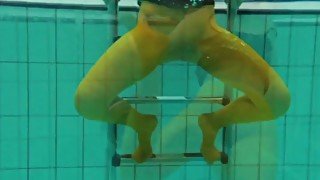 Swimming pool lady Nina Markova gets naked and horny