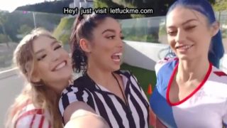 bffs - fit teens share a big cock in orgy