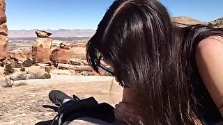 Stunning Blowjob on a Mountain top