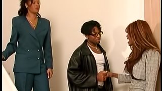 Hot Ebony MILF Takes A Big Black Cock Up Her Tight Asshole