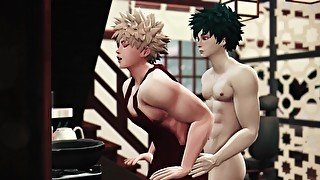 Hero's Breakfast - Izuku Midoriya x Katsuki Bakugo My Hero Academia - 3D Animation The Sims 4