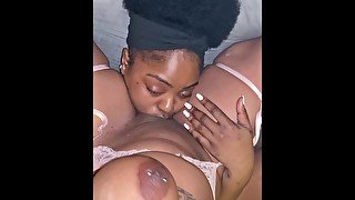 Latina sits on ebony's face in threesome