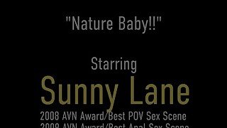 Nature, Baby! Shameless Naked Nymph Sunny Lane Masturbates On Her Backyard!