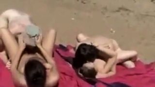 Shameless beach sex