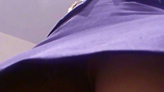 Upskirt spy video of sexy co-ed in the college. Real amateur