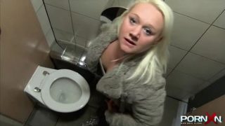 Amazing whore featuring amazing pissing sex video in public place