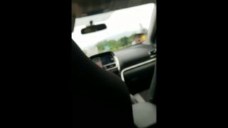 Horny guy jerks off in an Uber