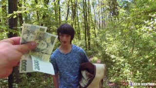 Long-haired Czech twink gets raw-dogged in the woods