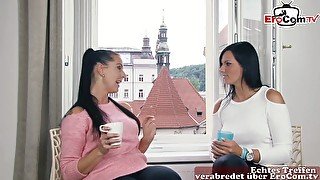 Hot big tits german milf double anal fuck