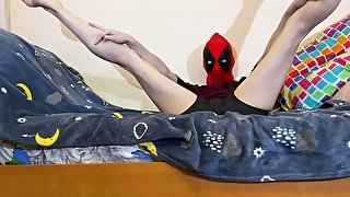 Sexy Deadpool girl is so horny