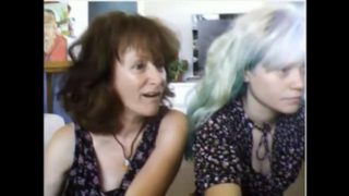 Real mother and daughter webcam