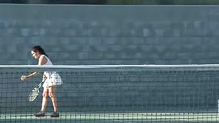 Super Busty Tennis Players Play With A Fucking Machine After Practice