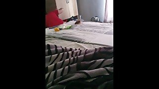 Step mom Begs for step son Dick before Work and fuck