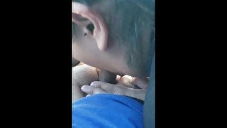 sucking drivers dick in public