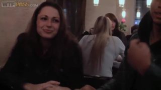 Alluring brunette Alon is drilled in asshole in public place