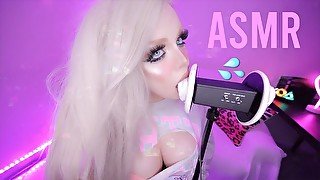 Snail or Girl? *ASMR EXTREME saliva ear licking* ASMR Amy B  YouTuber  Twitch Streamer