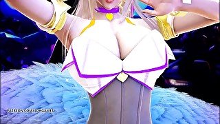 [MMD] K/DA - The Baddest Ahri Striptease Uncensored 3D