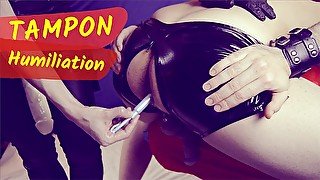 FEMDOM Ass FUCKING - TAMPON in his ass, HUMILIATION by his MISTRESS!