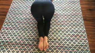 Perfect Teen Feet Scrunching Doing Yoga