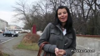 Charming dusky Czech lady is making a perfect Blowjob out of the house