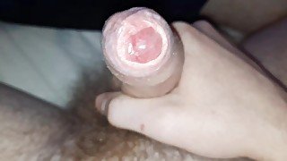 Hairy scally chav cums after jelqing (4k)