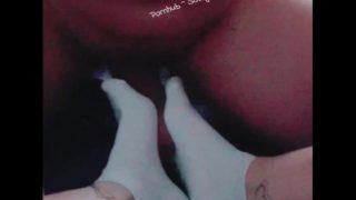 SOCKJOBTIME fuck her teen feets and cum on the sneaker SOCKS