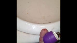 My dick squirting cum using a vibrator sexy cumshot