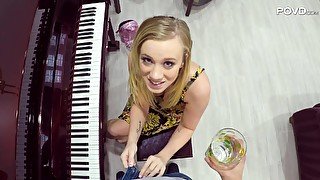 Fascinating Bailey Brooke fucks her piano teacher in POV