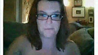 Busty brunette housewife from Texas shows me her big rack on Skype