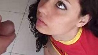 Hot hot hot brazilian brunette beginner