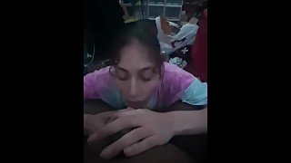 Latina sucking BBC