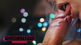 Pulsating blowjob and foreskin play, licking frenulum, close up, short ver