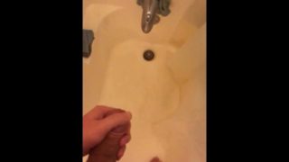 Uncircumcised penis in shower