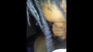 Ebony freak thot blowjob