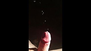 Masturbation in the night at the river