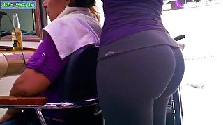 Ass Maniac Snoops On Juicy Buttocks Of Young Hairdresser