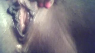 My wet, horny, pussy being shown off after I came. POV.