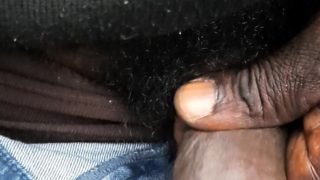 My black friend and I kiss and I hold my cock in his hand