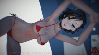 MMD SFW Sexy red Mitsu Lean On 1091 New Alpha stage