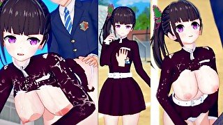 【エロゲーコイカツ！】鬼滅の刃 栗花落香奈乎3DCG巨乳アニメ動画[Hentai Game Koikatsu! Demon Slayer Kanao Tsuyuri(Anime 3DCG Video)